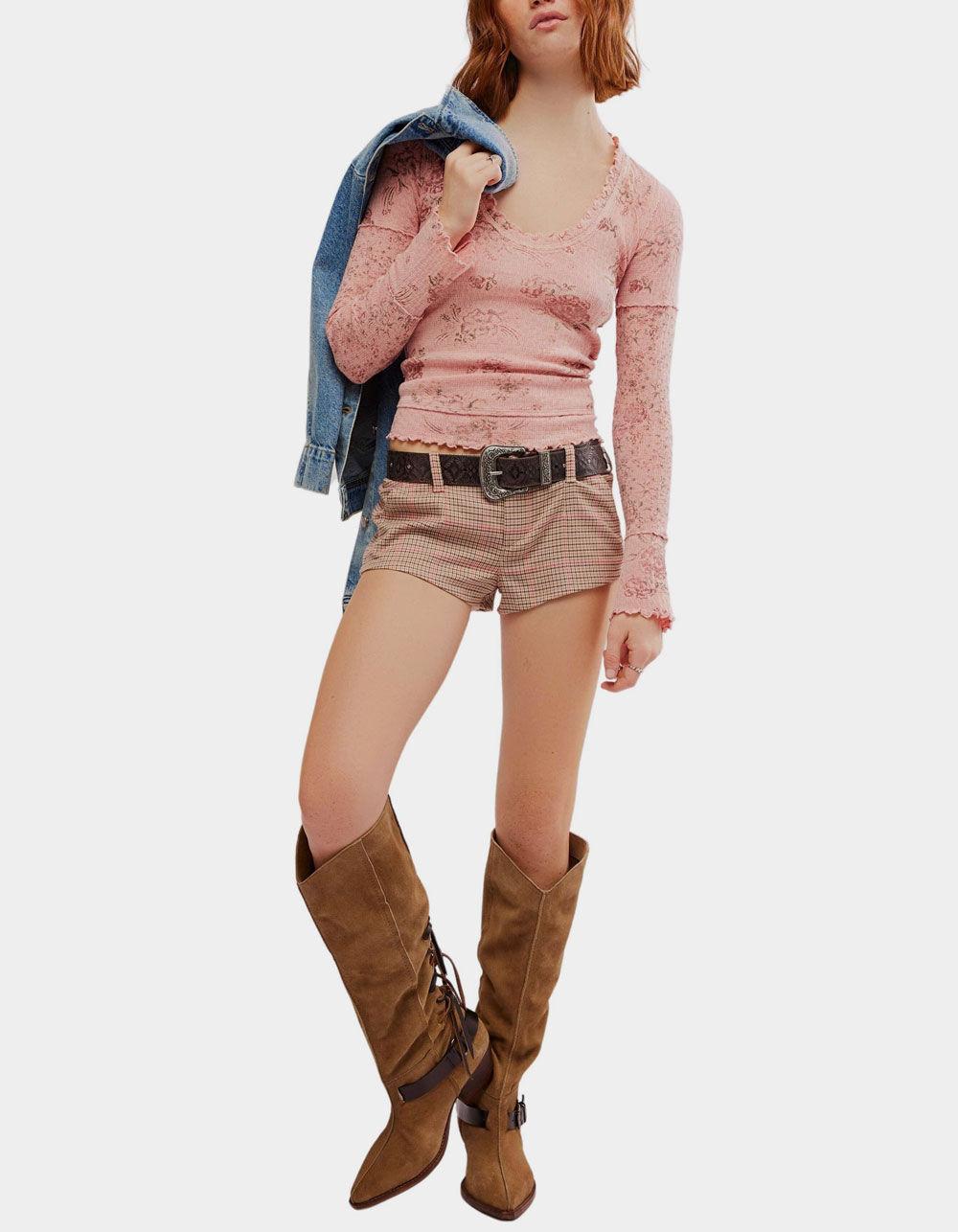 FREE PEOPLE Clover Printed Womens Thermal - PINK COMBO Product Image