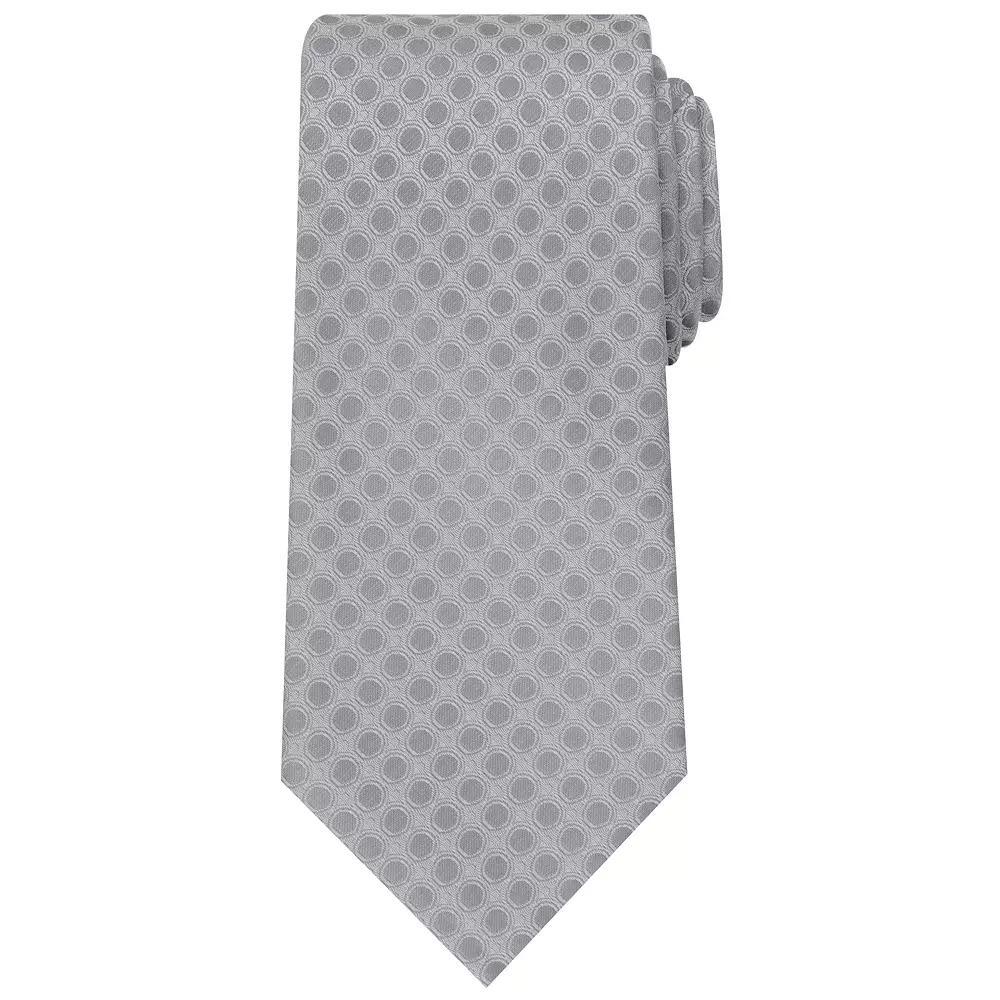 Men's Bespoke Solid Tie, Silver Oxford Product Image