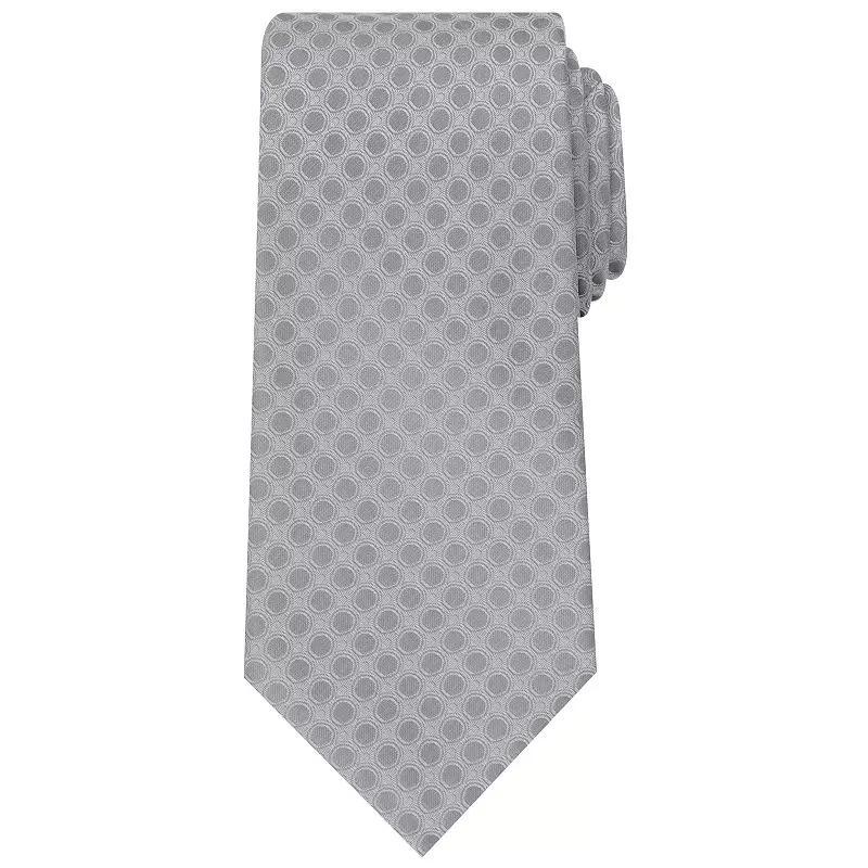 Men's Bespoke Solid Tie, Silver Oxford Product Image