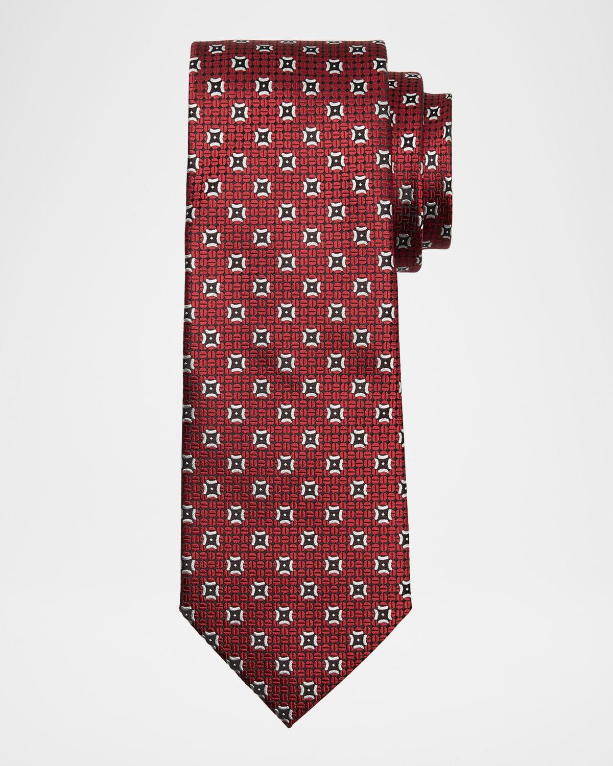 Mens Woven Medallion Silk Tie Product Image
