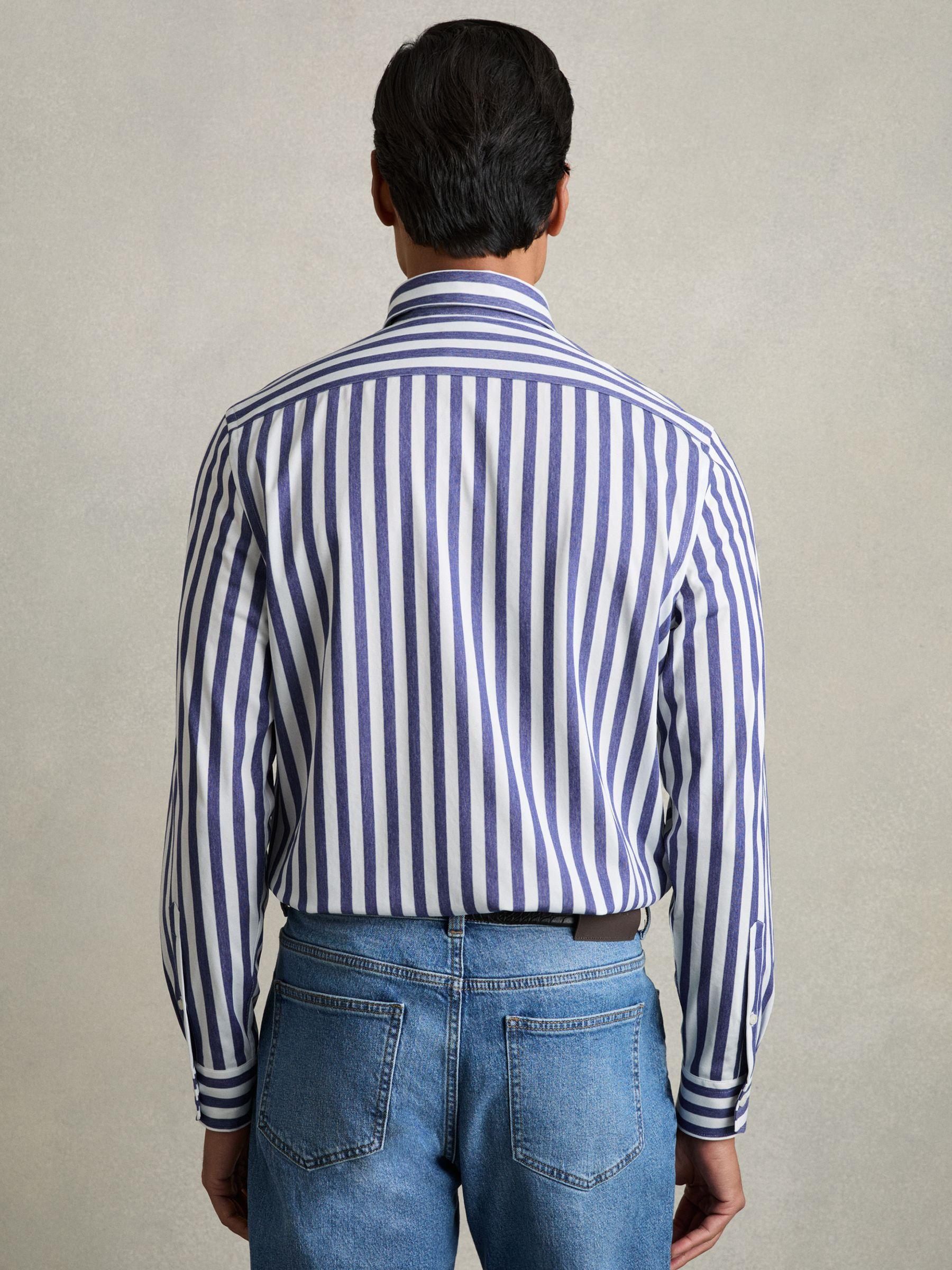 Regular-Fit Wool-Blend Suit Trousers in Blue Product Image