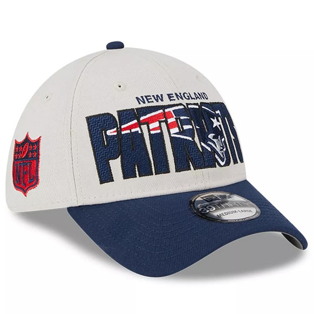 Men's New Era Stone/Navy New England Patriots 2023 NFL Draft 39THIRTY Flex Hat, Size: Small/Medium, Team Product Image