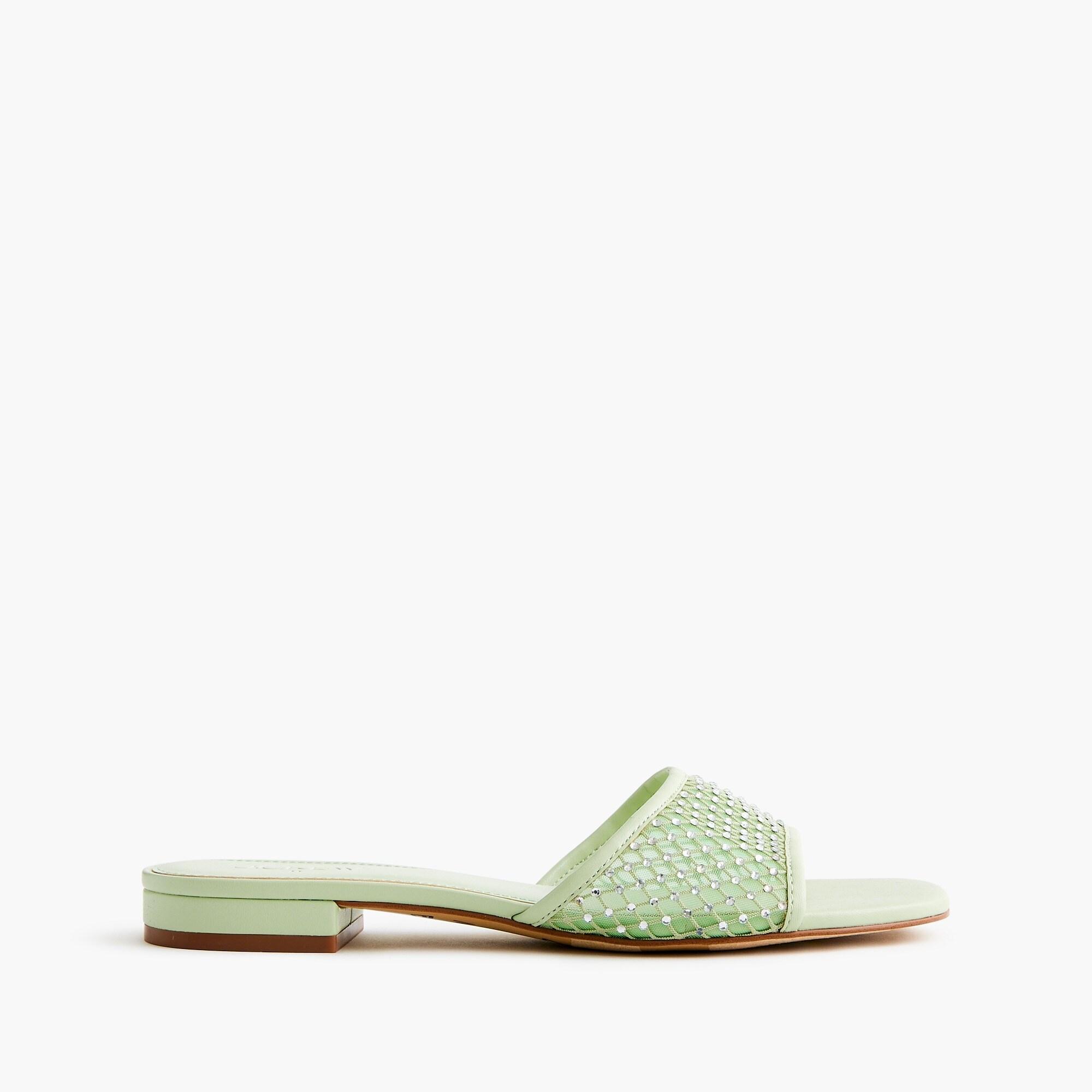 Rhinestone mesh slide sandals Product Image