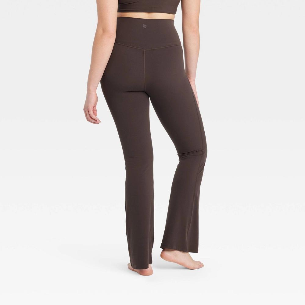 Women's Everyday Soft Ultra High-Rise Flare Leggings - All In Motion™ Dark Brown L Product Image