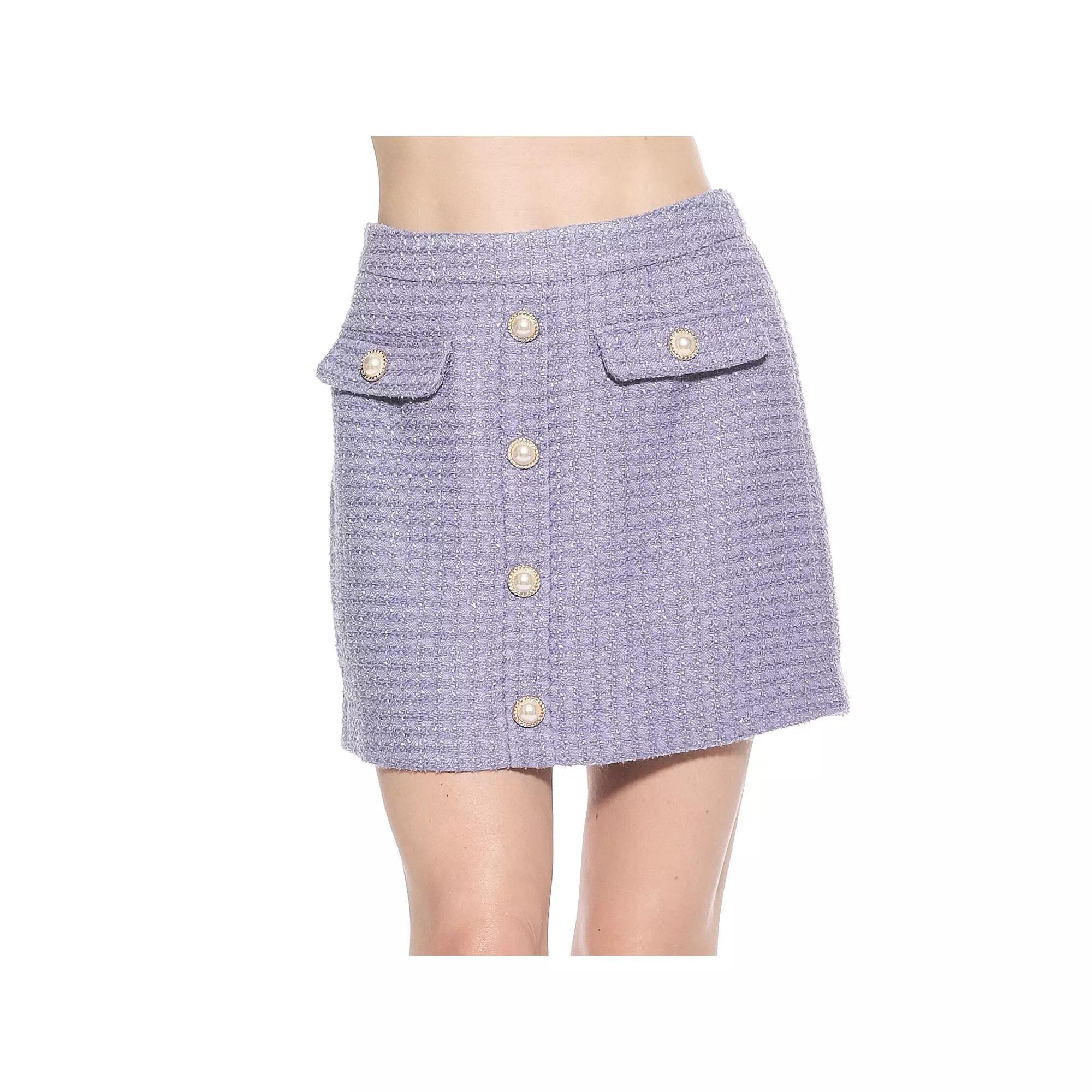 Women's ALEXIA ADMOR Wrenley Classic Tweed Mini Skirt, Size: 10, Pink Product Image