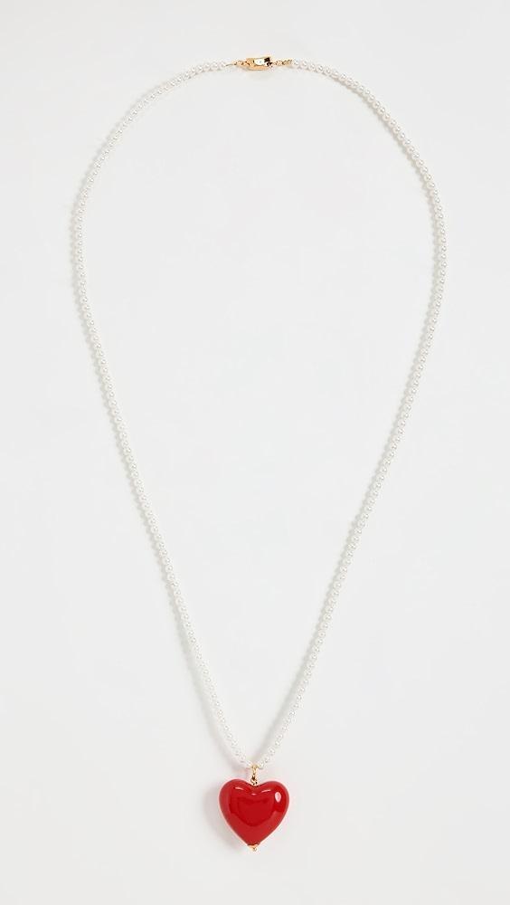 Timeless Pearly Red Heart Majorica Pearl Necklace | Shopbop Product Image