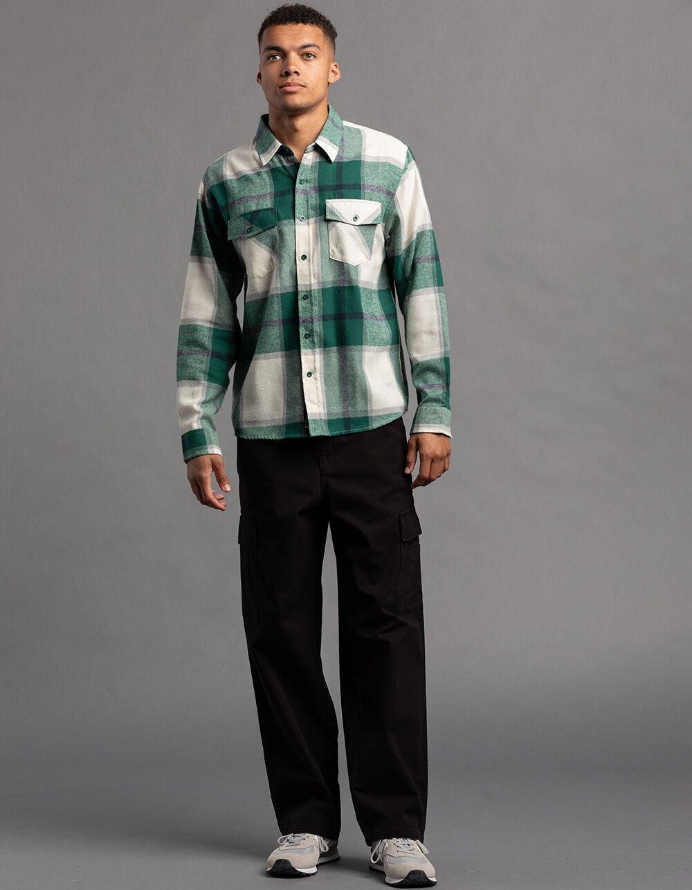 RSQ Mens Plaid Flannel - GREEN Product Image