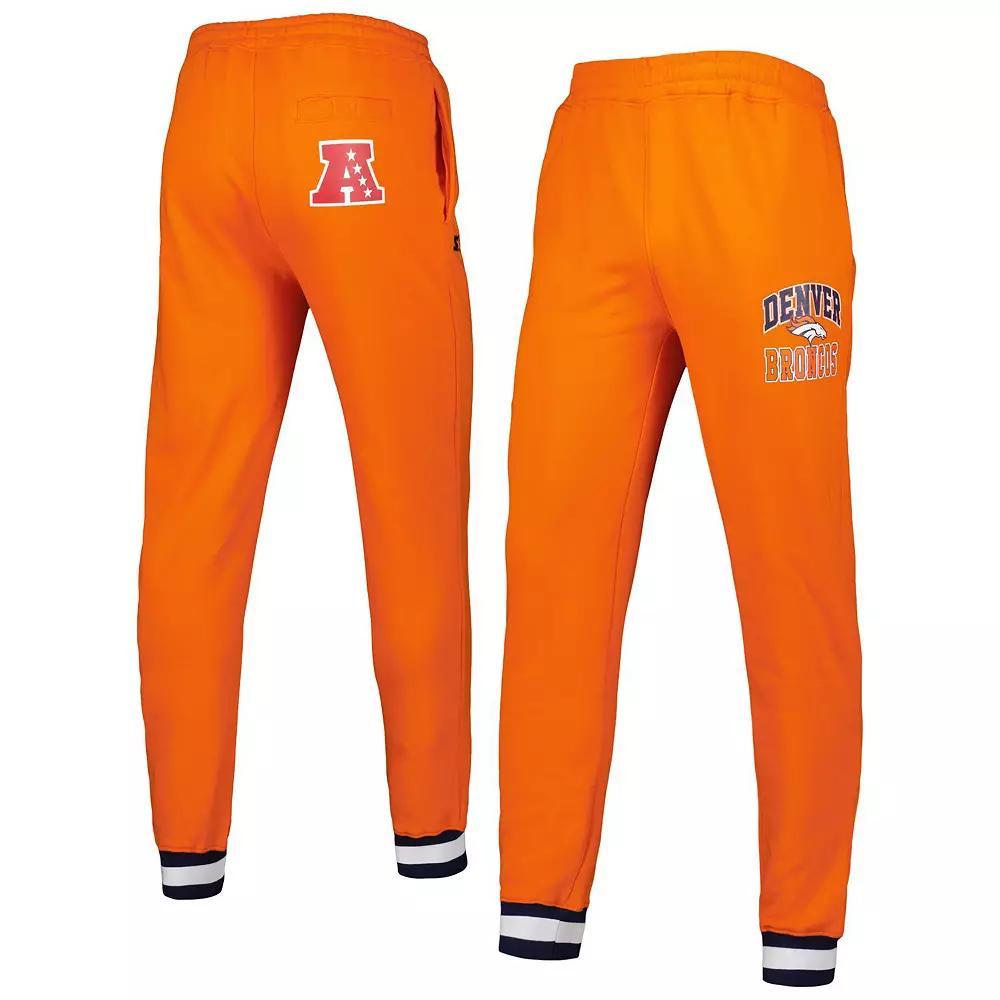 Men's Starter Orange Denver Broncos Blitz Fleece Jogger Pants, Size: Medium Product Image