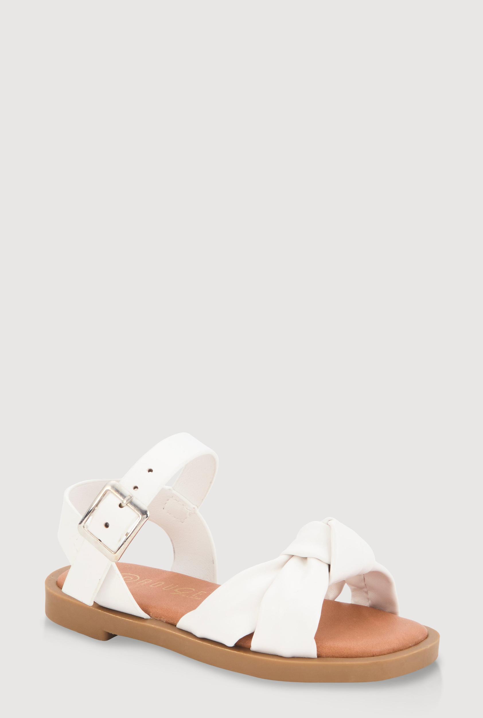 Womens Toddler Girls Twist Knot Band Buckle Strap Sandals Product Image