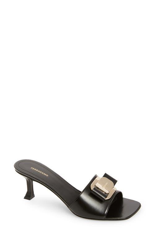 Ferragamo Womens Zelie Bow Slide Sandals Product Image