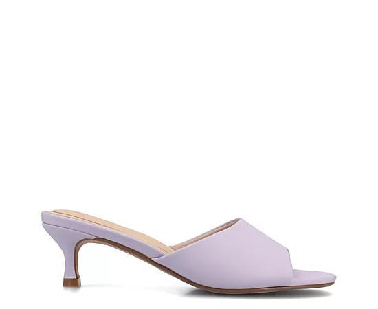 Journee Jeylah Single Band Kitten Heel Womens Dress Sandals Purple Product Image
