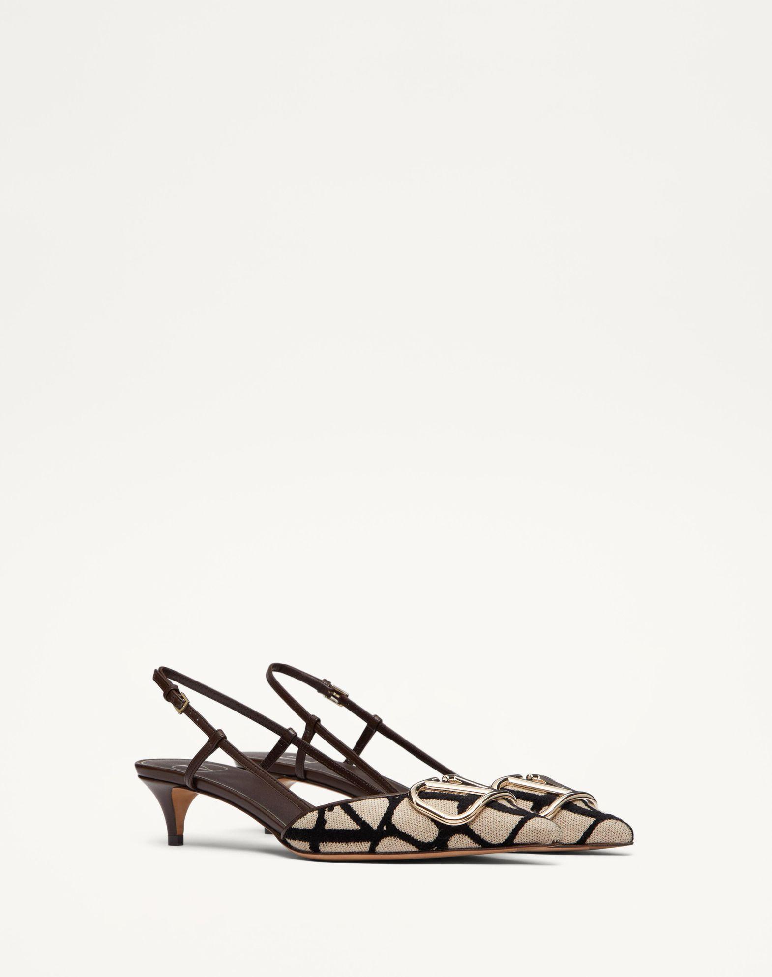 Vlogo Signature Slingback Pump In Toile Iconographe 40Mm  Product Image