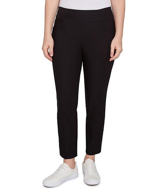Ruby Rd. Petite Size Silk Tech Straight Leg Pull-On Ankle Pants Product Image