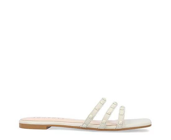 Journee Camarie Women's Embellished Strappy Sandal, Size: 8.5, Beige Product Image