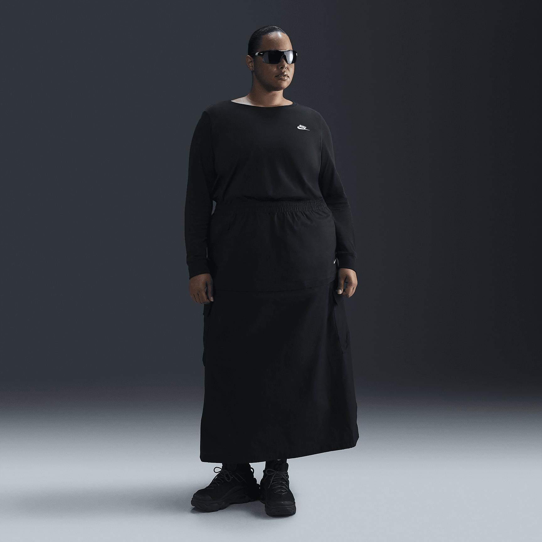 Womens Nike Sportswear Club Long-Sleeve T-Shirt (Plus Size) Product Image