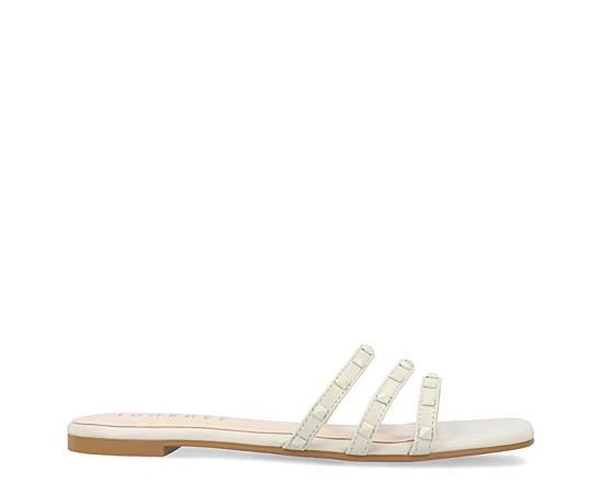 Journee Camarie Women's Embellished Strappy Sandal, Size: 8.5, Beige Product Image