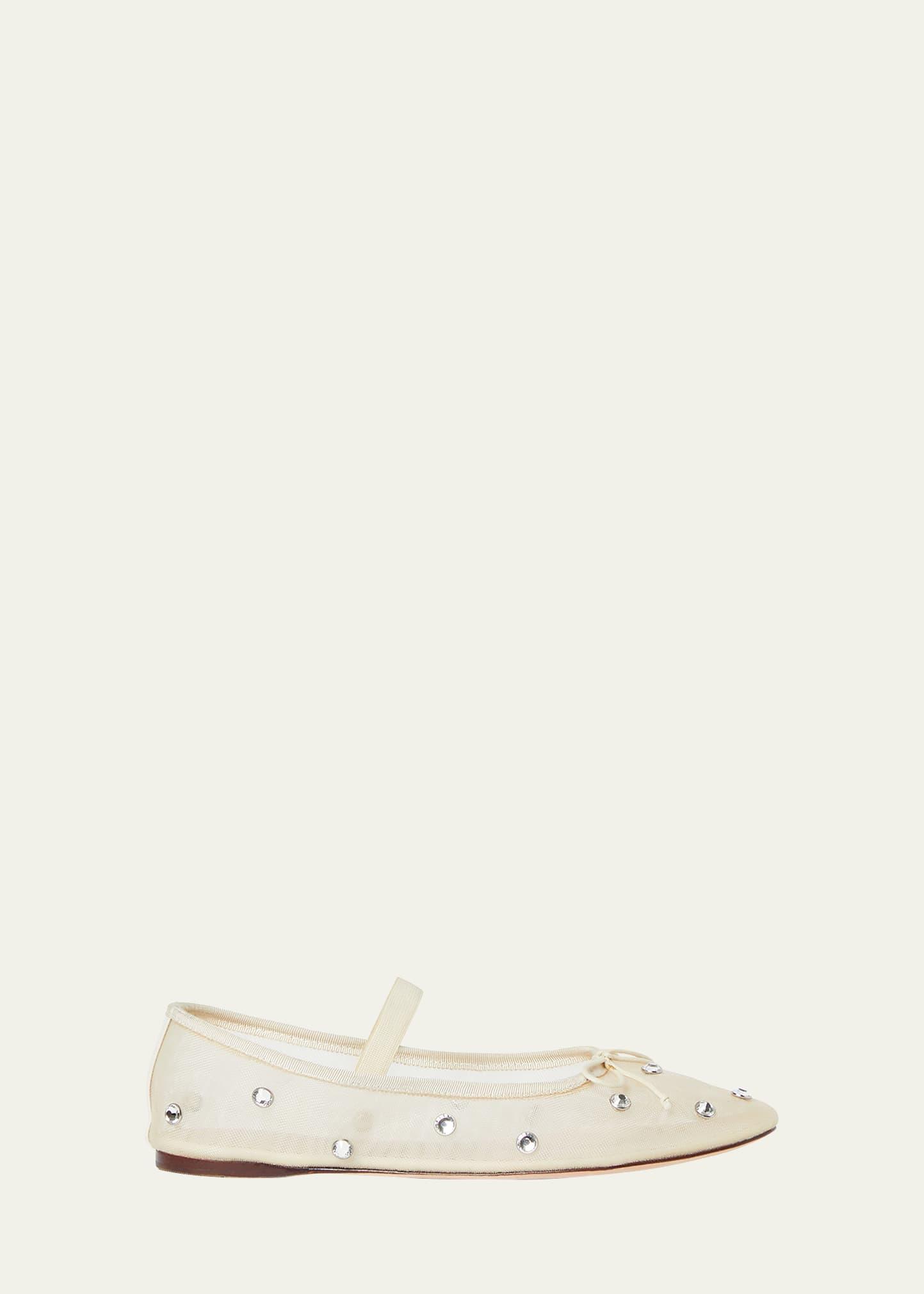 Womens Leonie Crystal Mesh Ballet Flats Product Image
