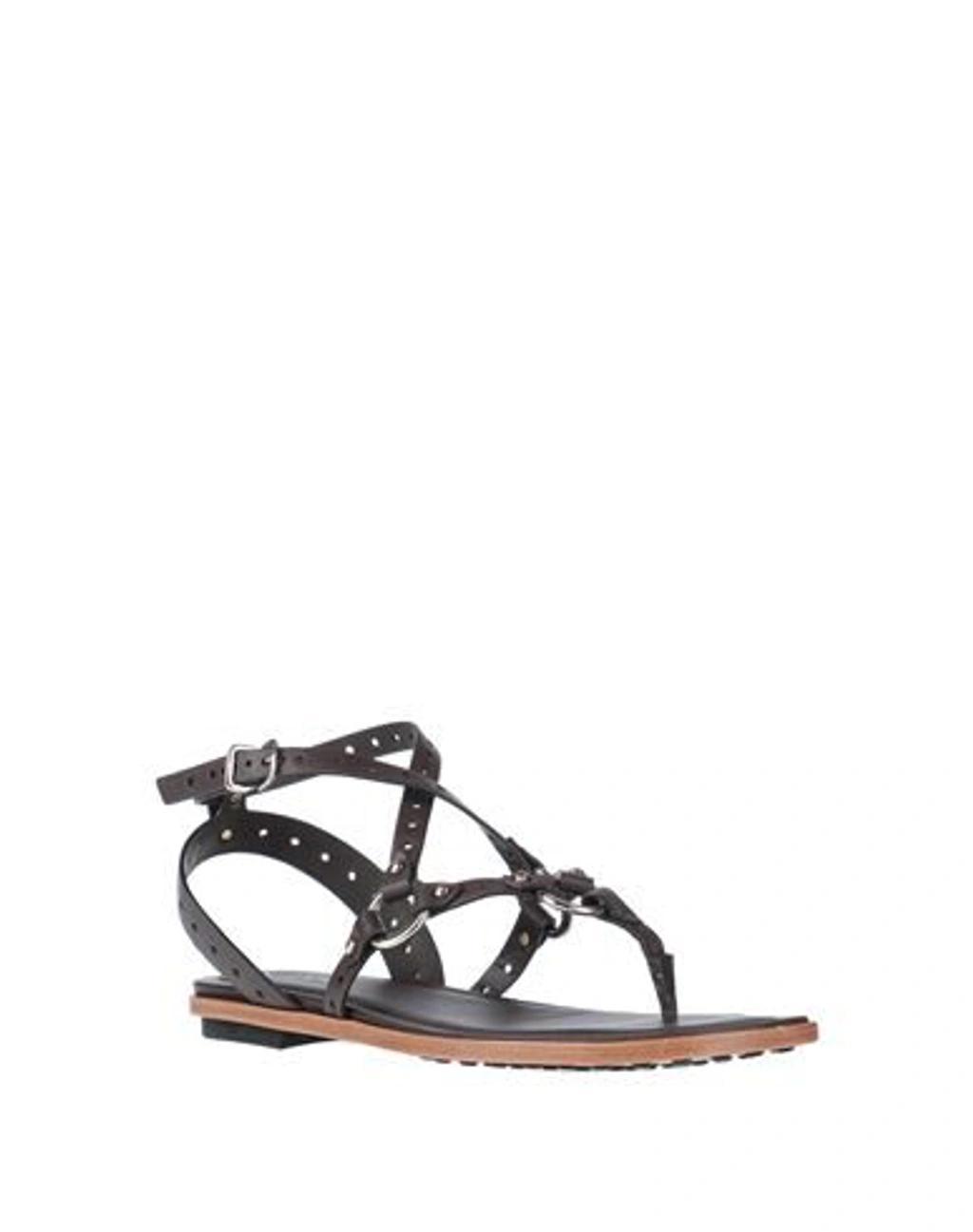 TOD'S Toe Strap Sandals In Brown Product Image