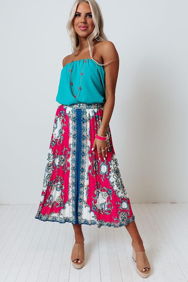 Take Me To Tortuga Pleated Skirt Product Image