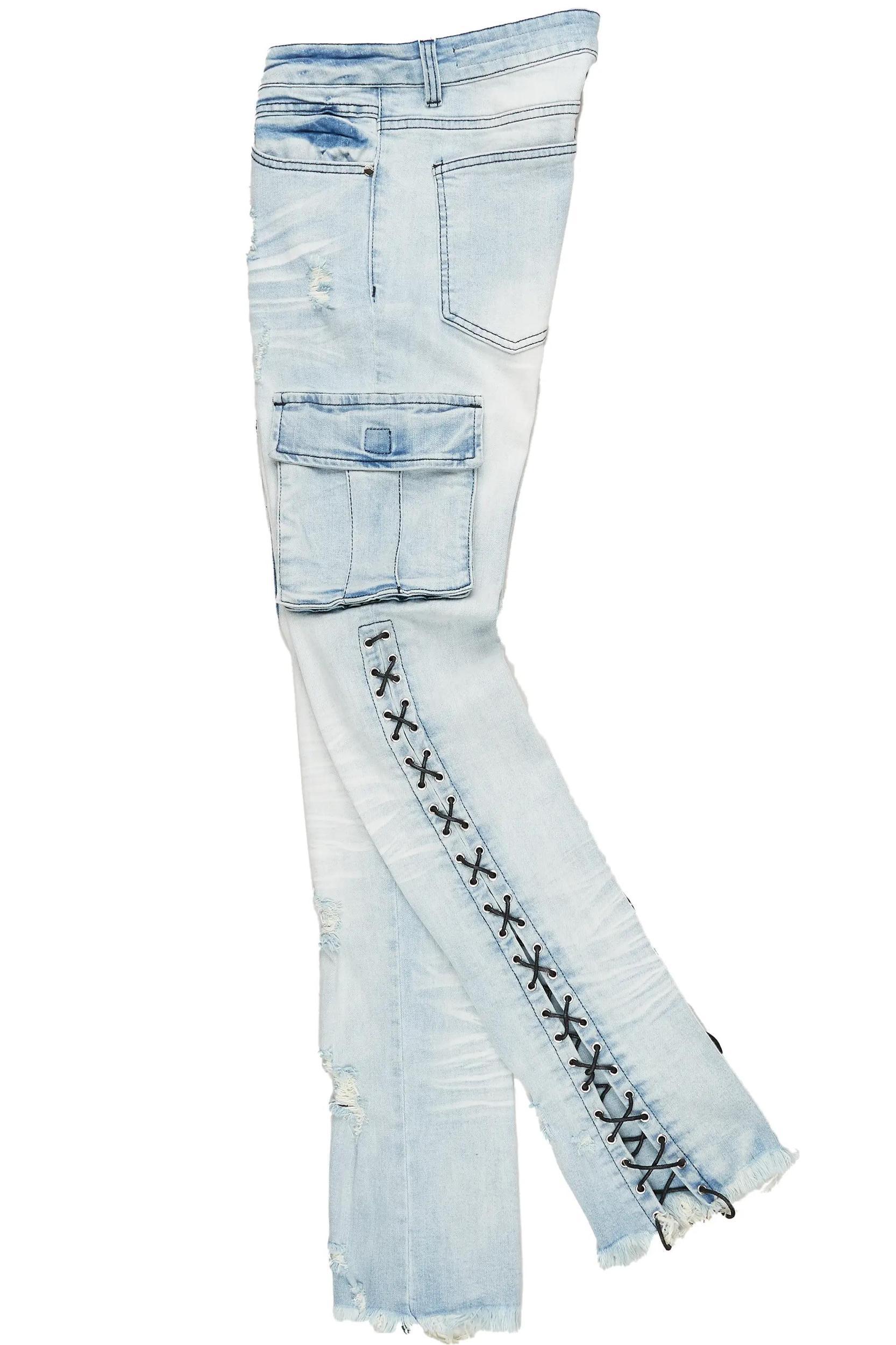 Honor Blue Stacked Flare Jean Male Product Image