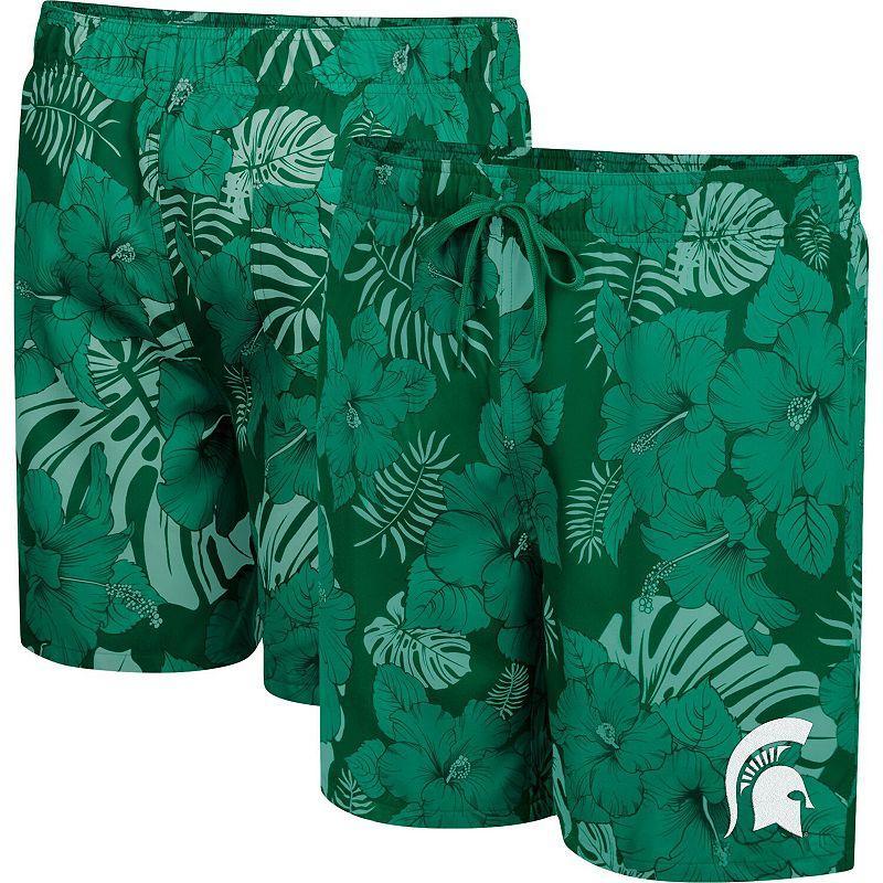 Men's Colosseum Green Michigan State Spartans The Dude Swim Shorts, Size: XL Product Image