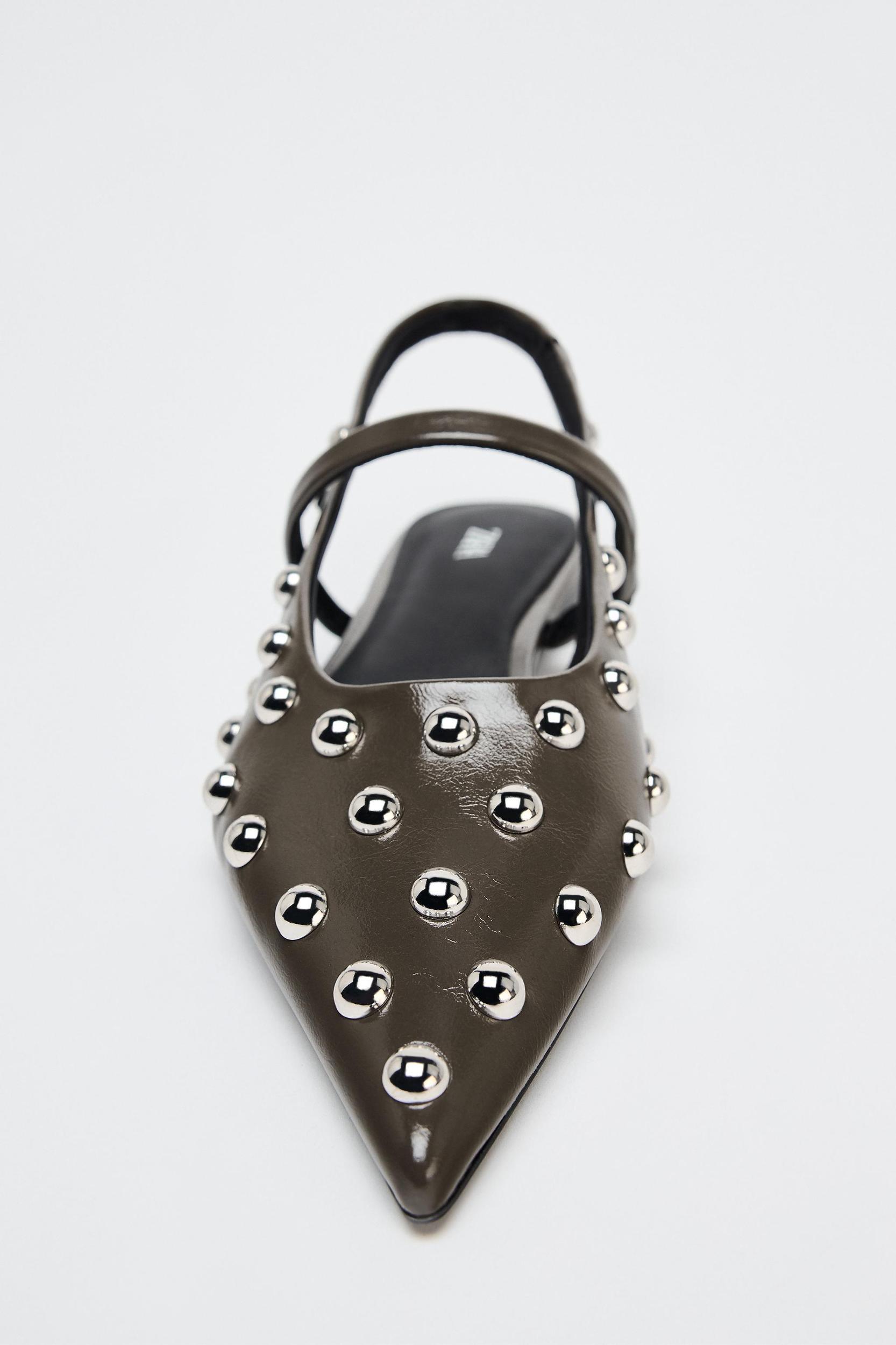 STUDDED FLAT SLINGBACKS Product Image