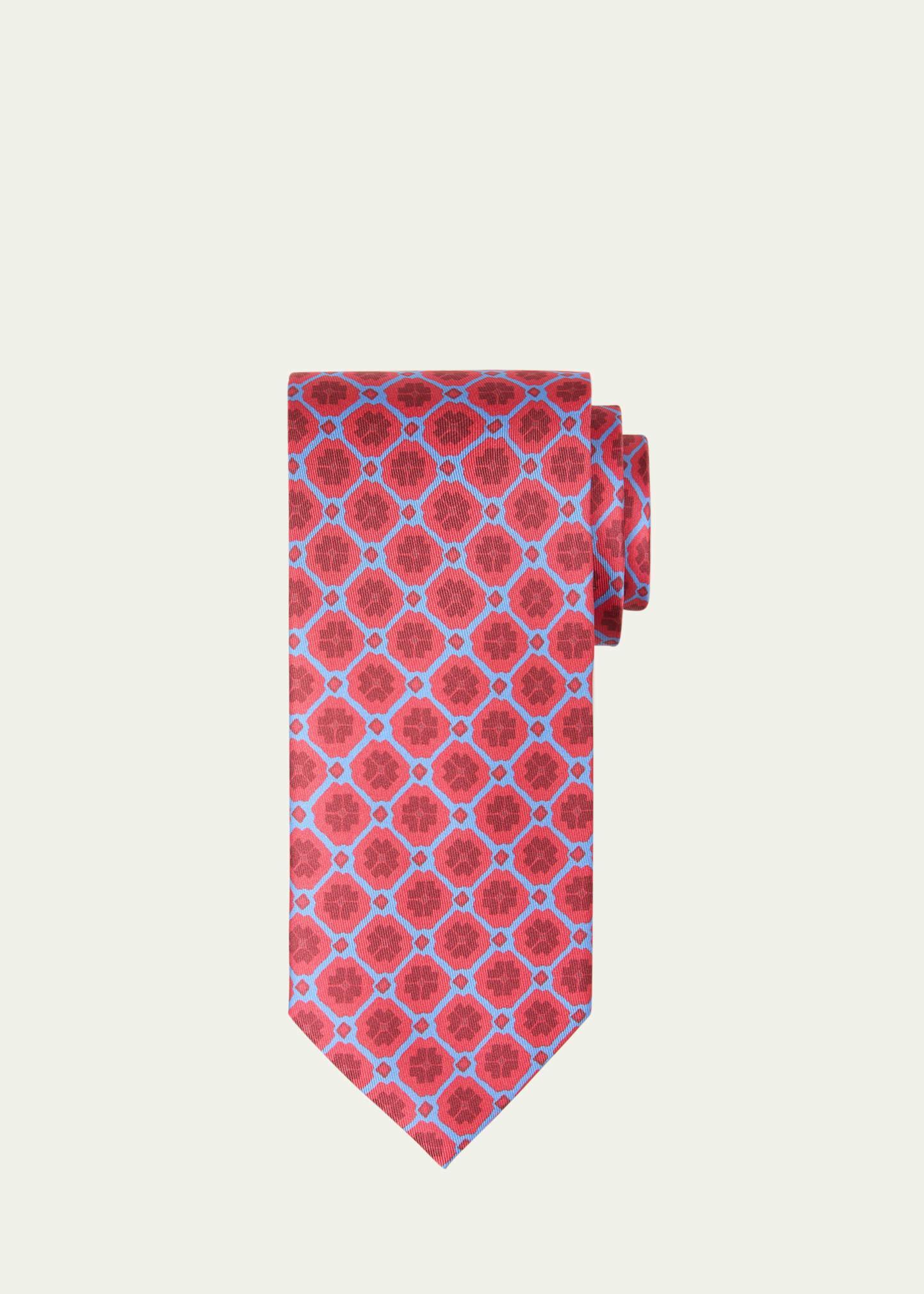 Mens Mini Sailboat Silk Tie Product Image