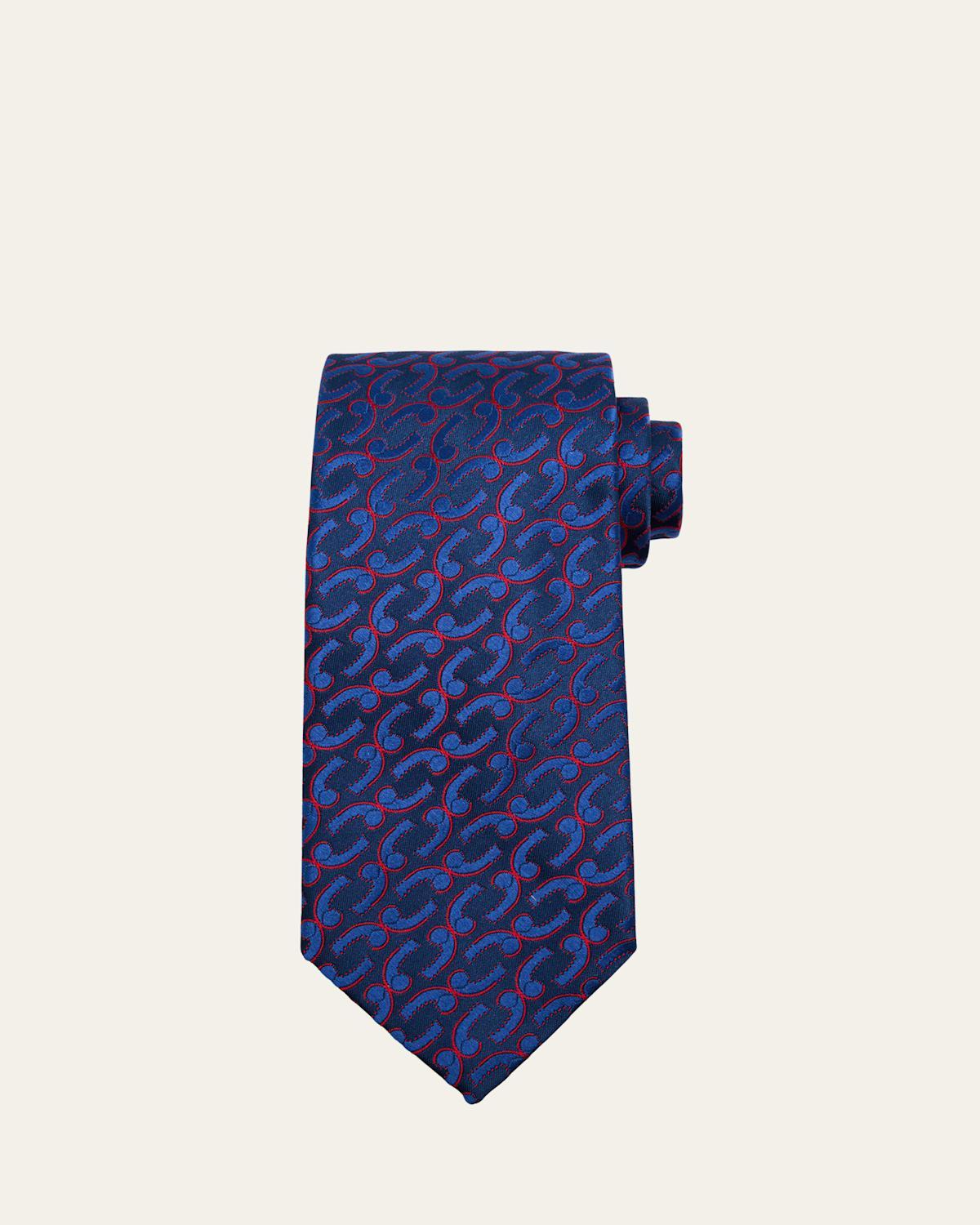 Mens Snorkel-Pattern Silk Tie Product Image