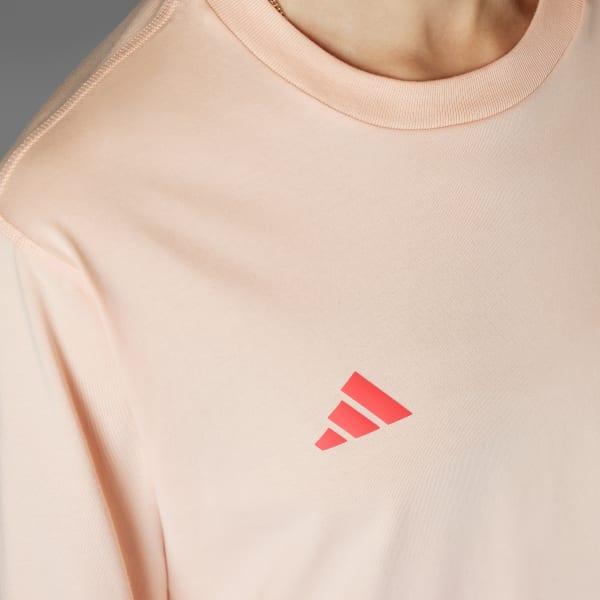 adidas Runners Long Sleeve Tee (Gender Neutral) Powder Coral 2XL Unisex Product Image