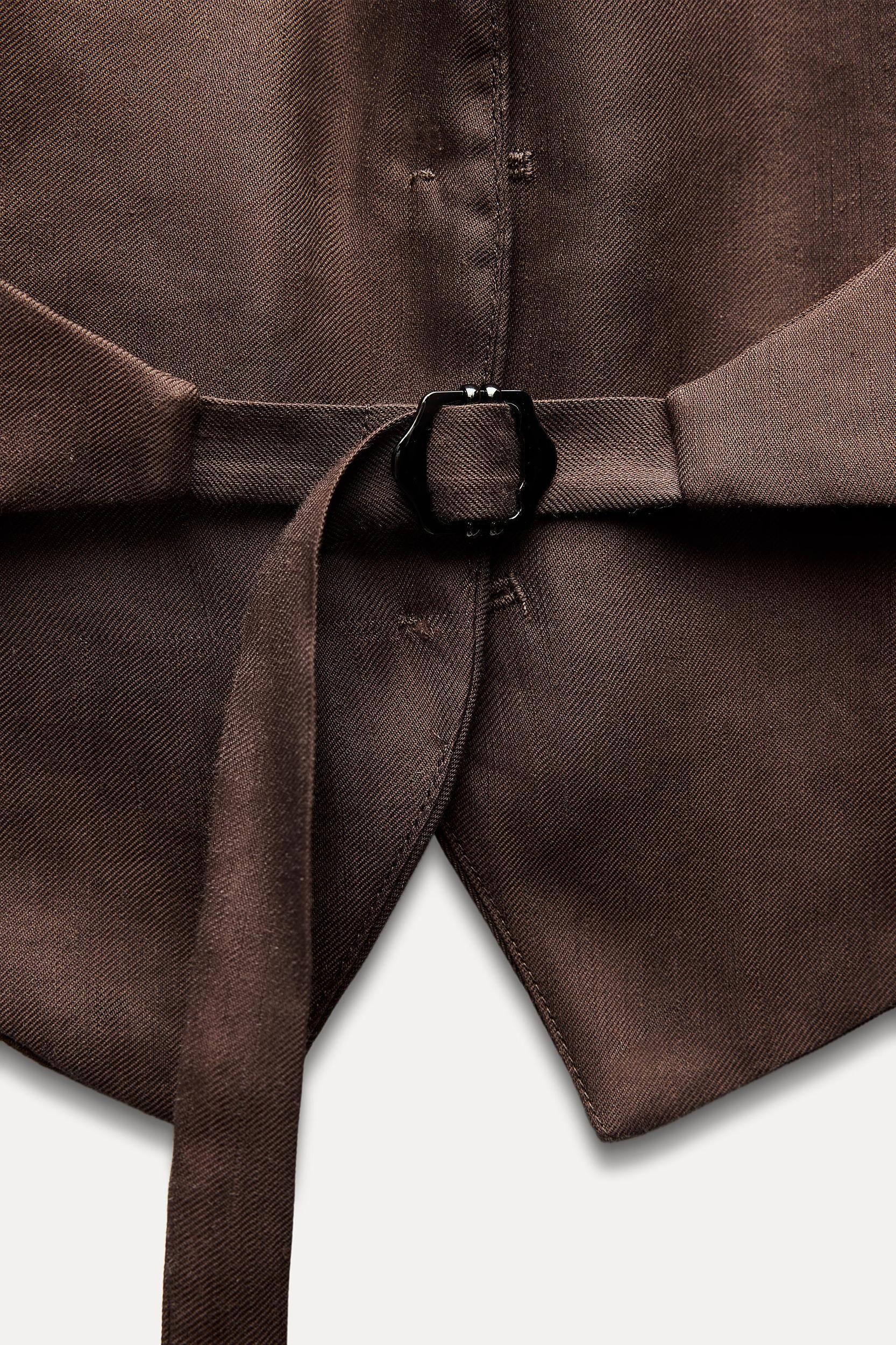 ZW COLLECTION LINEN BLEND HALTER VEST Product Image