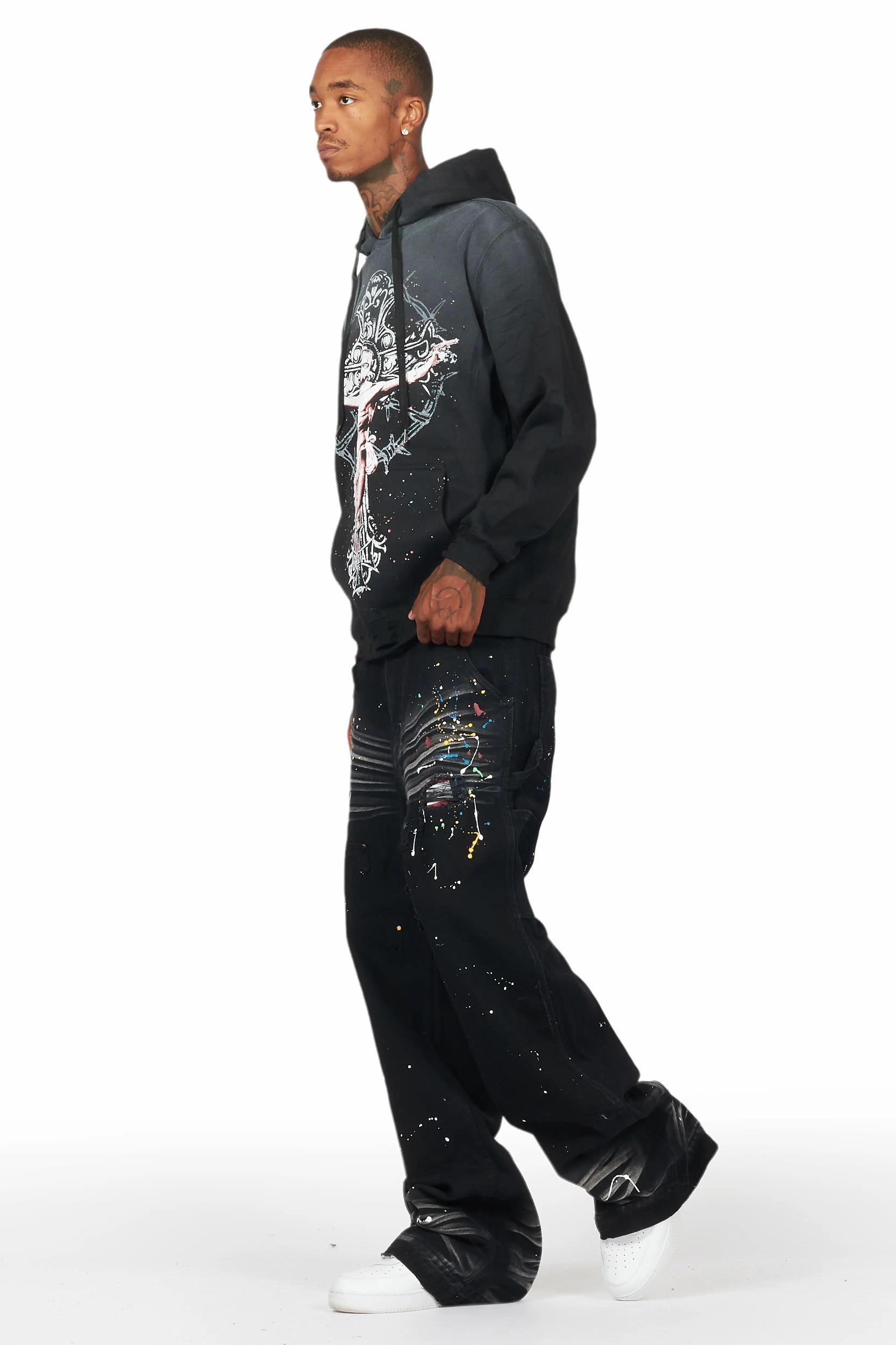 Naveen Black Baggy Fit Jean Male Product Image