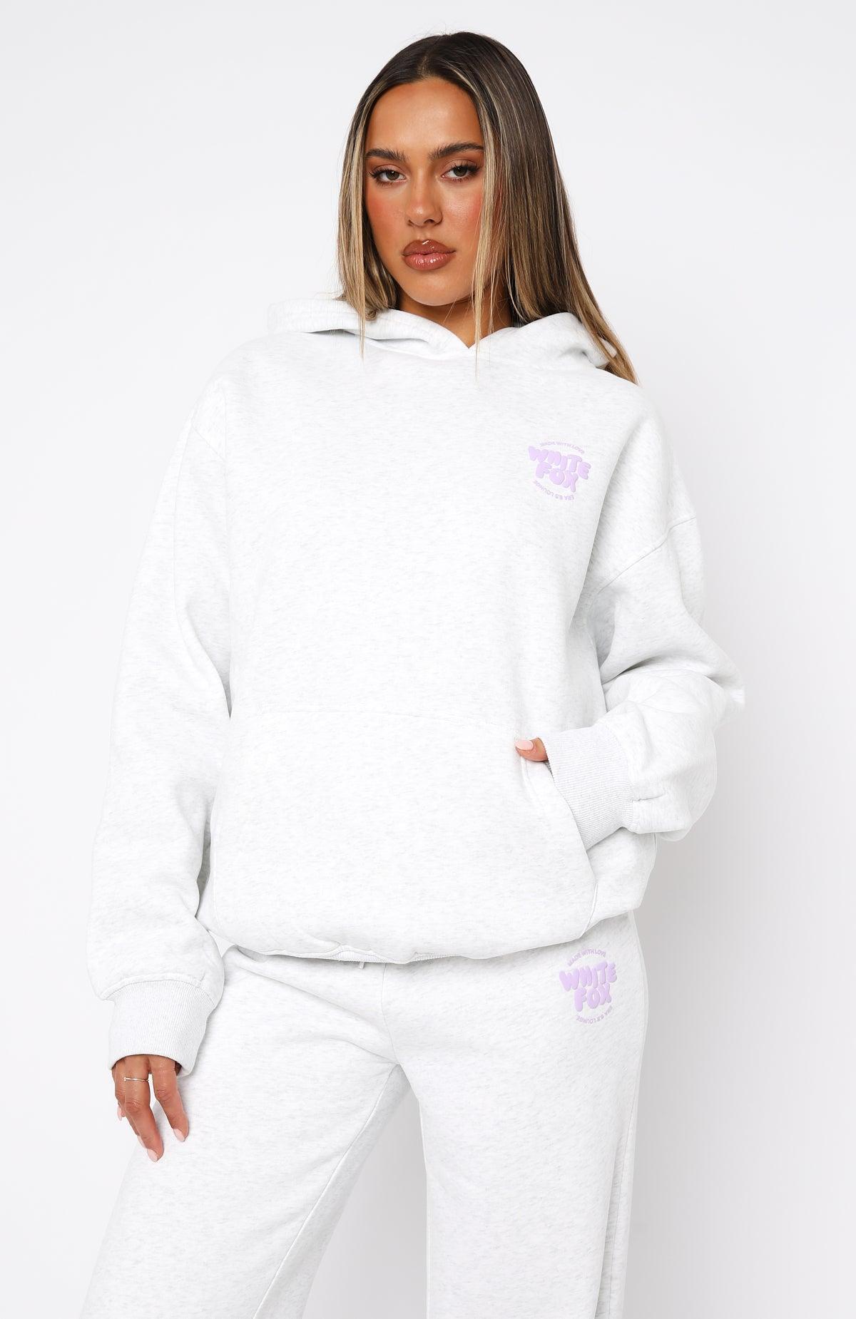 With Love For You Oversized Hoodie Grey Marle Product Image