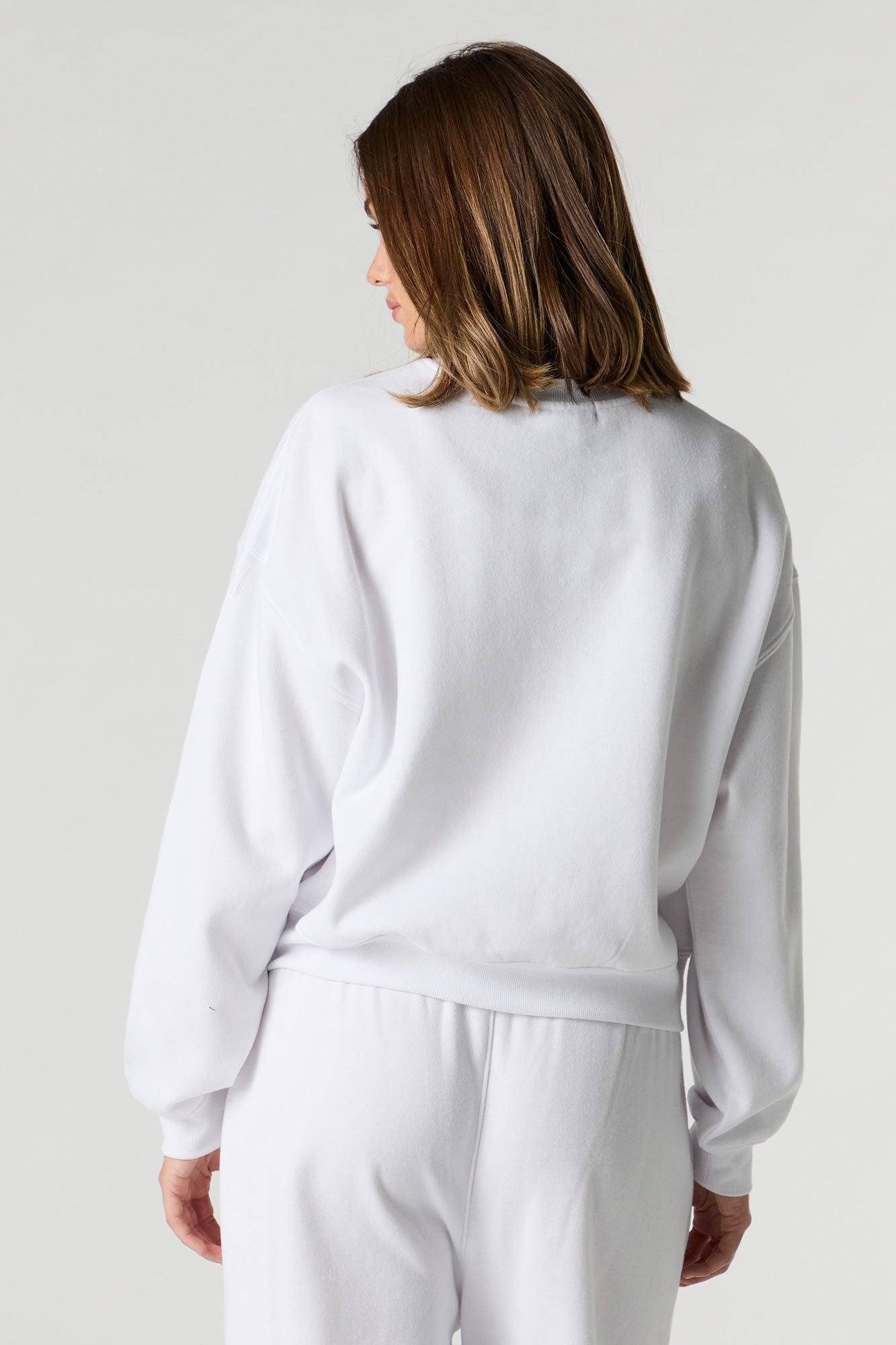 Fleece Varsity Crewneck Sweatshirt Female Product Image