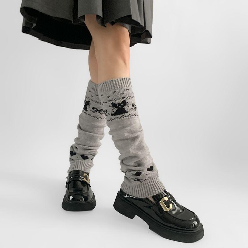 Cat Jacquard Leg Warmer Product Image