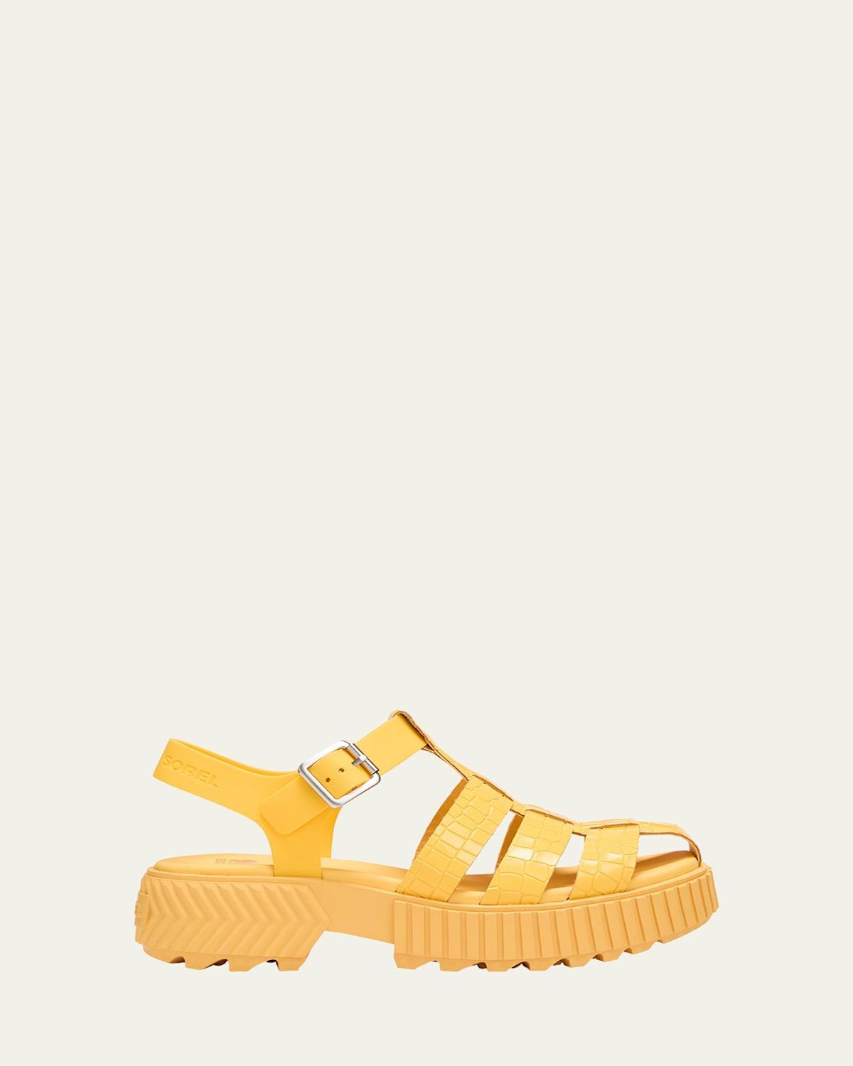 Ona Embossed Leather Fisherman Sandals Product Image