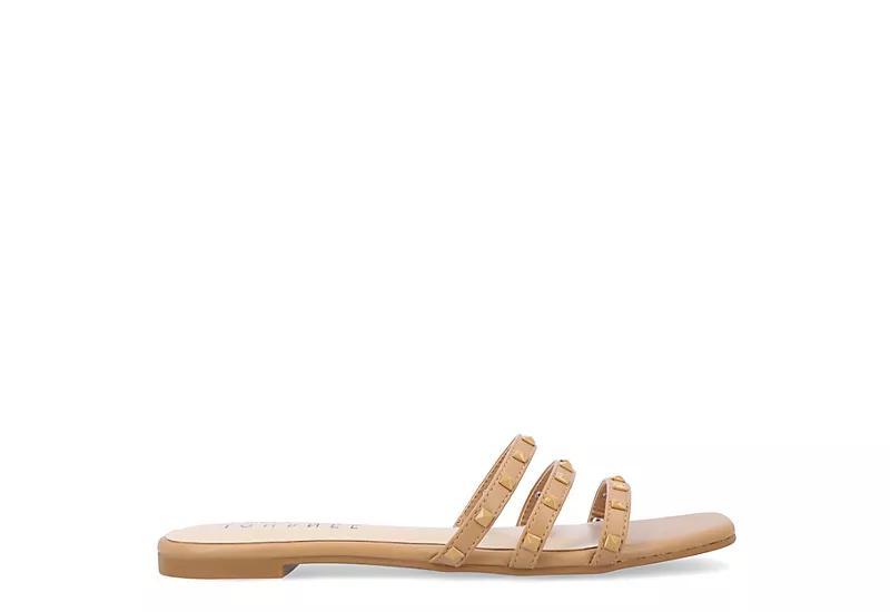 Journee Camarie Women's Embellished Strappy Sandal, Size: 8.5, Beige Product Image