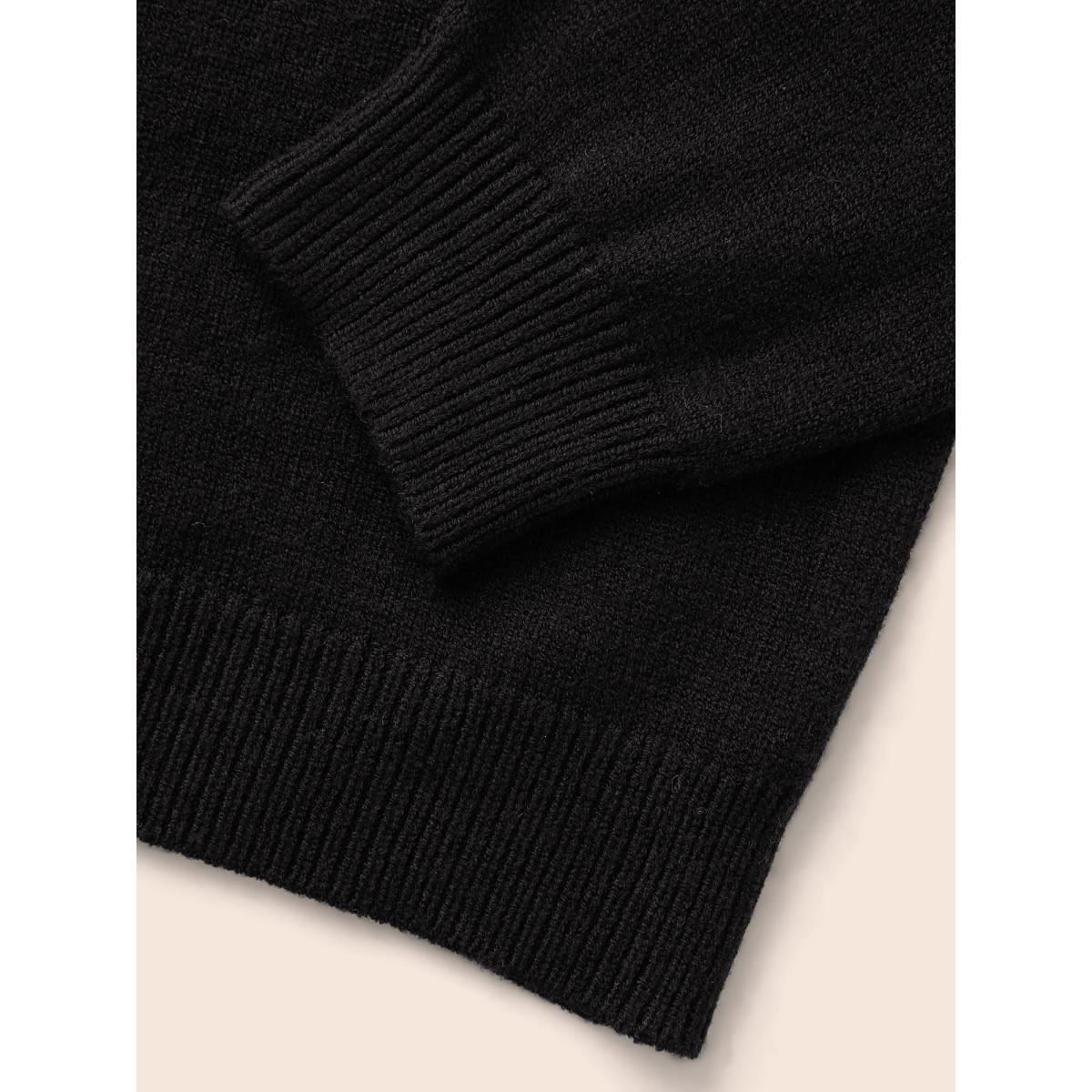 Plus Size Embroidered Cat In Pumpkin Crew Neck Pullover Black Women Casual Long Sleeve Round Neck Everyday Pullovers BloomChic 14-16/1X Product Image