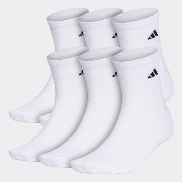 Men's adidas 6-pack Athletic Cushioned Quarter Socks, Size: 8-12, Medium Gray Product Image