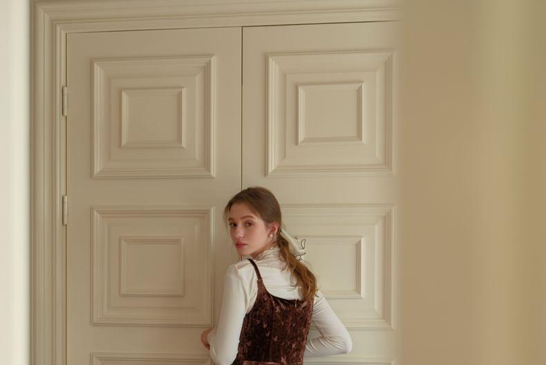 Butterfly Print Bow Midi Pinafore Dress Product Image