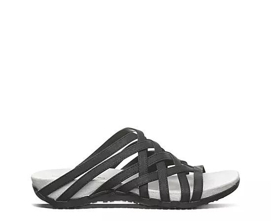 Bearpaw Zinnia Women's Strappy Slide Sandals, Size: 6, Black Product Image