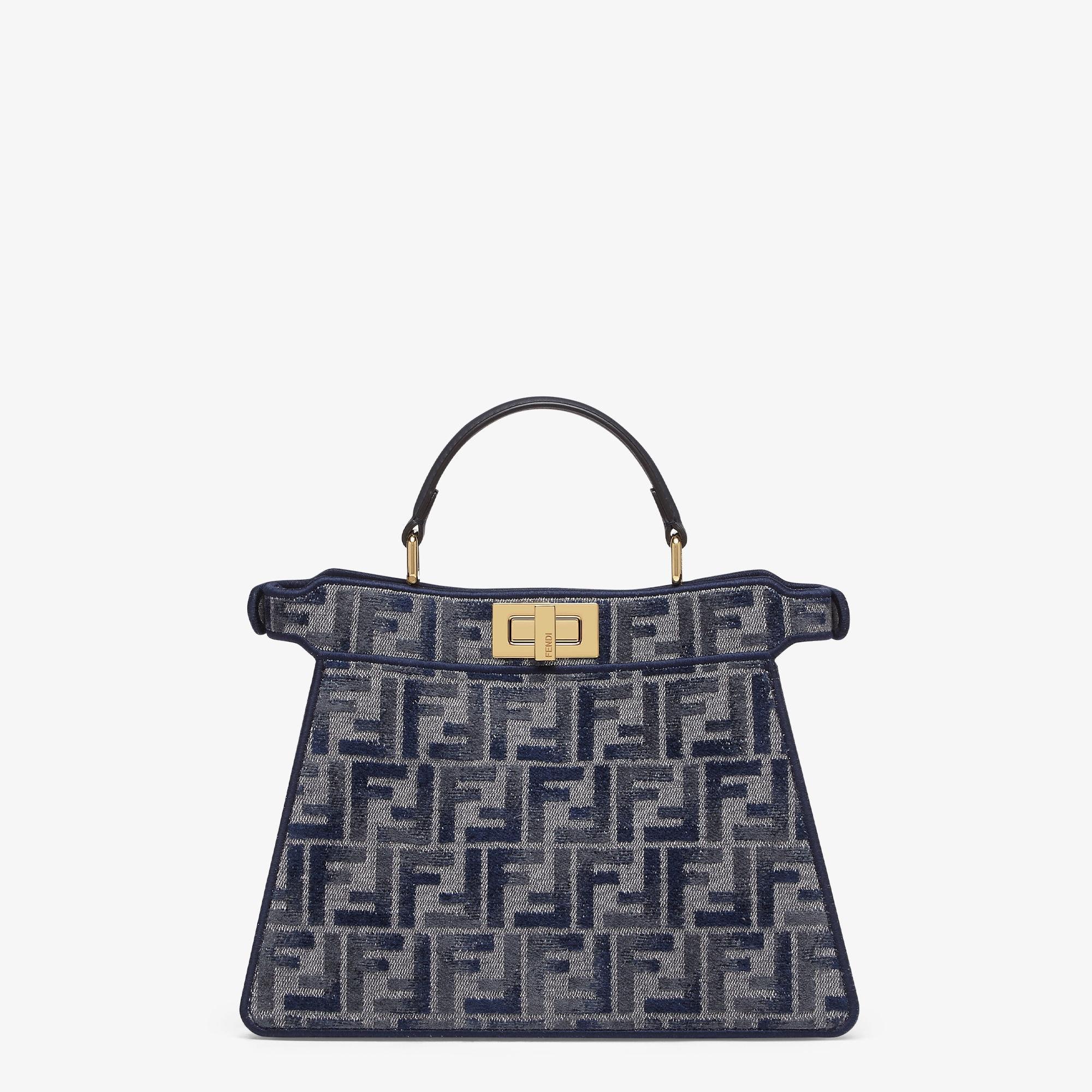 Peekaboo ISeeU SmallDark blue FF chenille bag Product Image