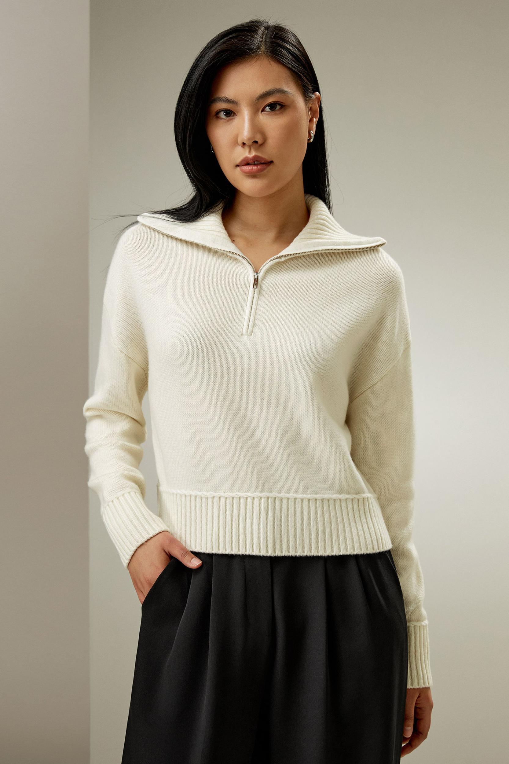 Relaxed Fit Wool-Cashmere Blend Sweater Product Image