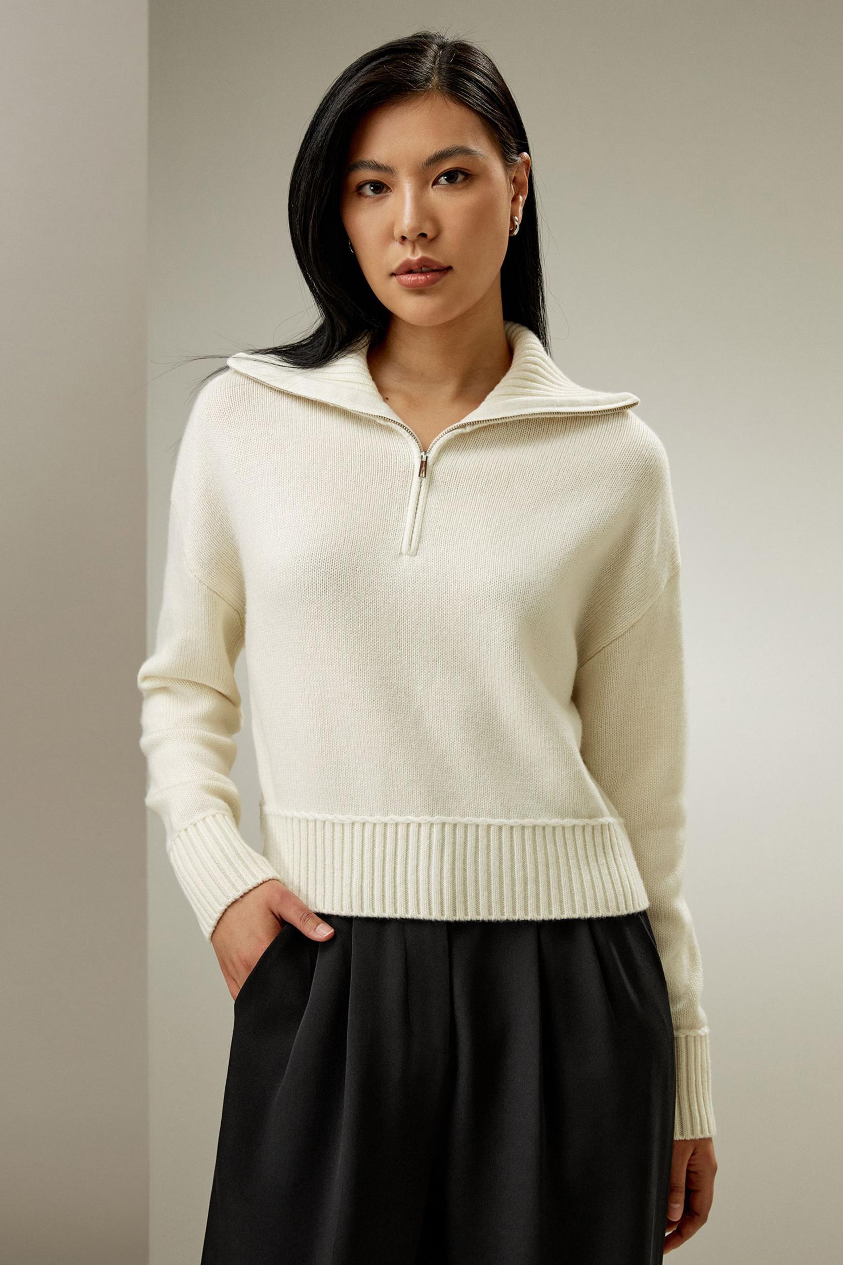 Relaxed Fit Wool-Cashmere Blend Sweater Product Image