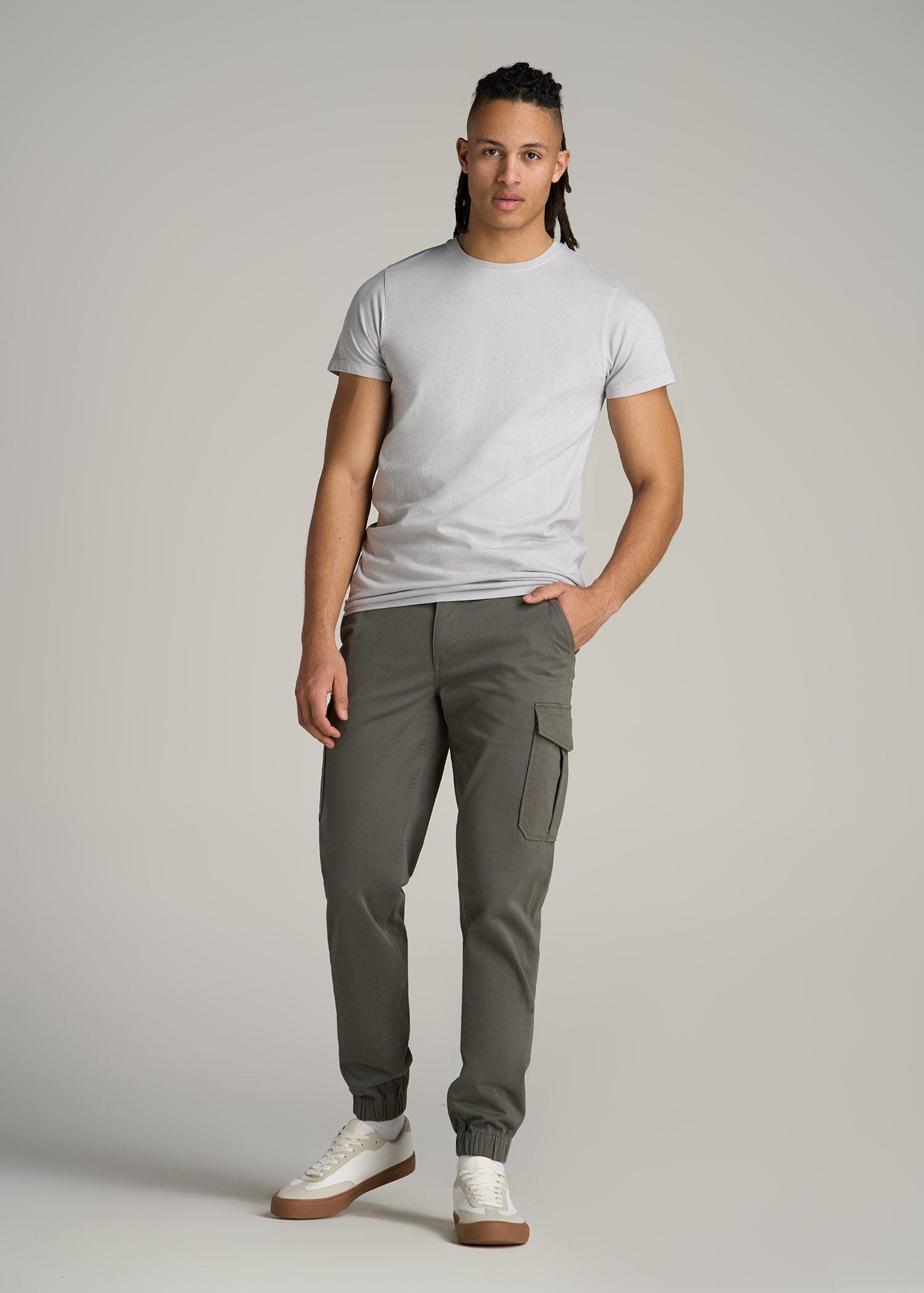 MODERN-FIT Garment Dyed Cotton Men's Tall T-Shirt in White Product Image