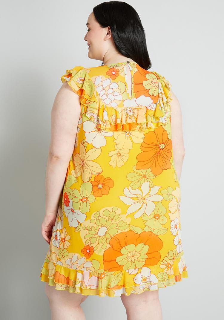 That Tropical 'Frilling' Mesh Mini Dress Product Image