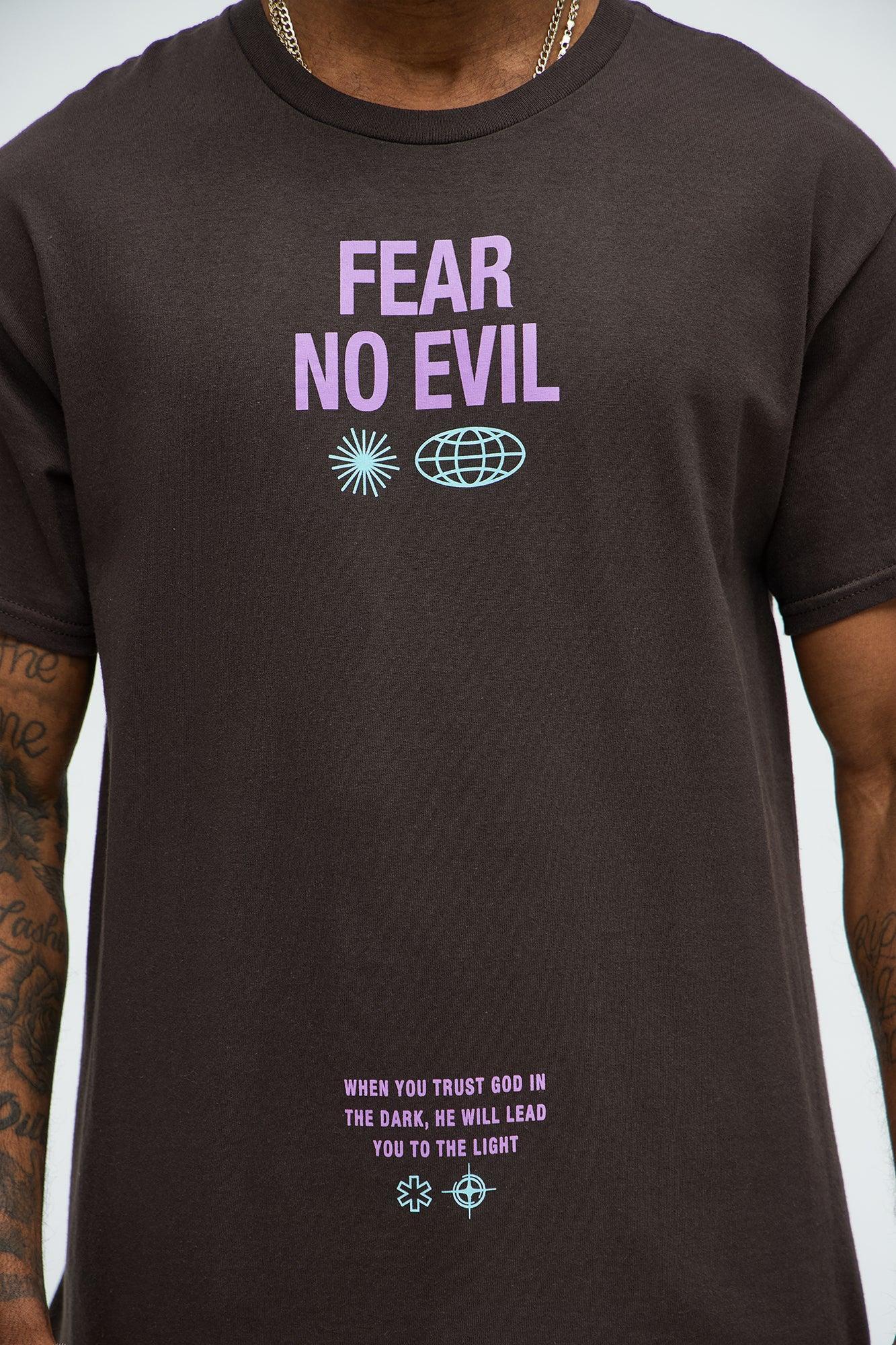Fear No Evil Repent Oversized Short Sleeve Tee - Chocolate Product Image