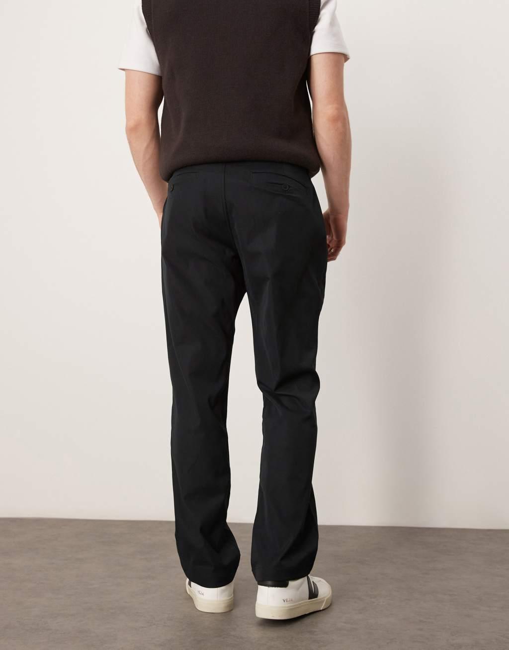 Abercrombie & Fitch straight leg athletic pants in black Product Image