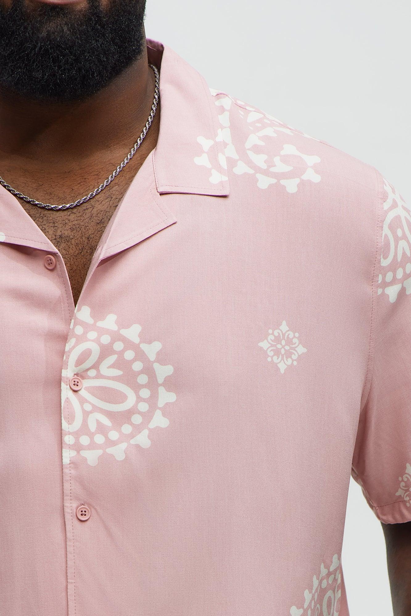 Paisley Rayon Shirt - Pink Product Image