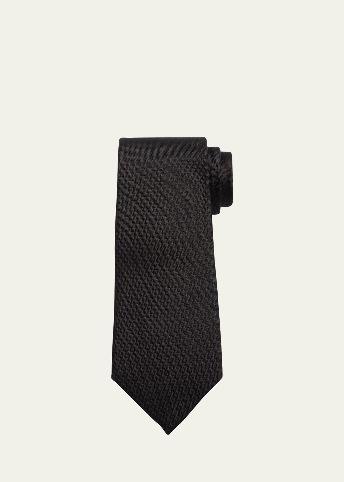 Mens Herringbone Silk Tie Product Image