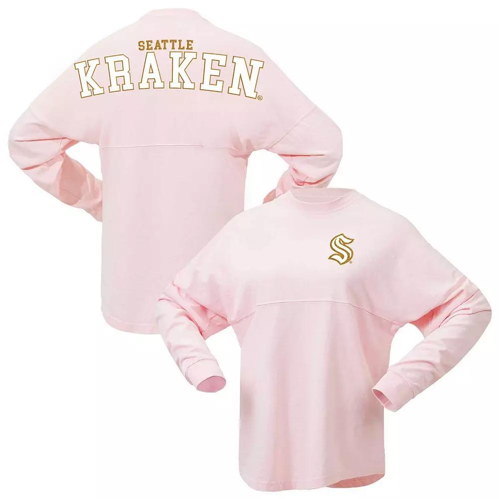 Women's Fanatics Branded Pink Seattle Kraken Spirit Jersey Long Sleeve T-Shirt, Size: Small, Krk Pink Product Image